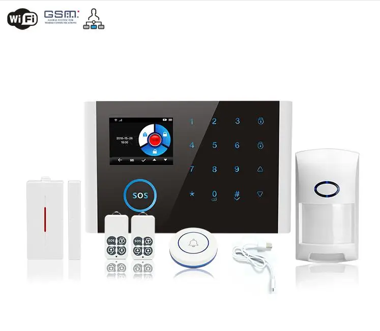 Yobang безопасности Wi-Fi GPRS Alarmes приложение управление Умный дом GSM SMS сигнализация интеллектуальная голосовая Сигнализация датчики сигнальные датчики - Цвет: CS10801