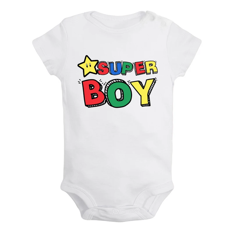 Одежда для новорожденных с милыми звездами и надписью «Super baby» для мальчиков и девочек, «Brother Sister», комбинезон с принтом для малышей, боди с короткими рукавами, хлопковая одежда