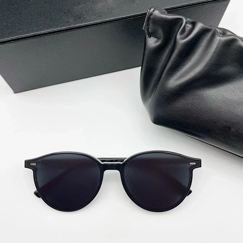 2021 New High Quality SLO Sunglasses Korea Brand GENTLE Sunglasses Women Men Round For small face Sunglasses With Original Case