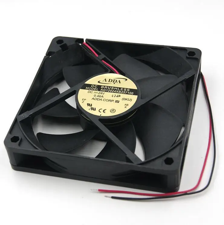 12CM 12025 AG12024XB257100 24V 0.46a twowire industrial fan cooling