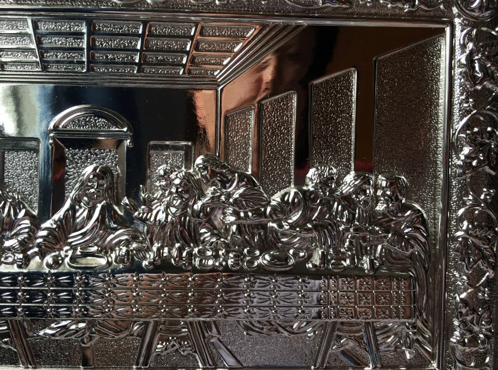 Высококлассный европейский дом металла да Винчи знаменитая картина Кулон Иисуса двенадцати столов вечернее украшение ресторана скульптура