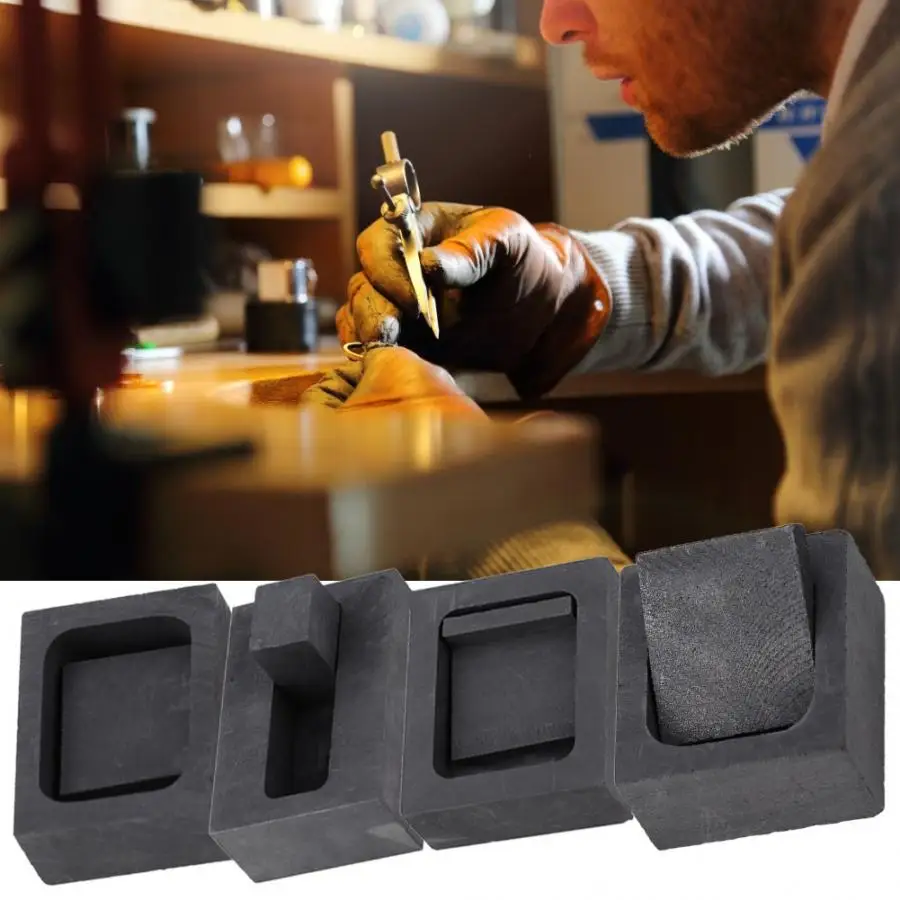 

High Hardness Graphite Ingot Mold Mould Crucible For Gold Silver Melting Casting Refining Jewelry Making Tool for Jeweler j
