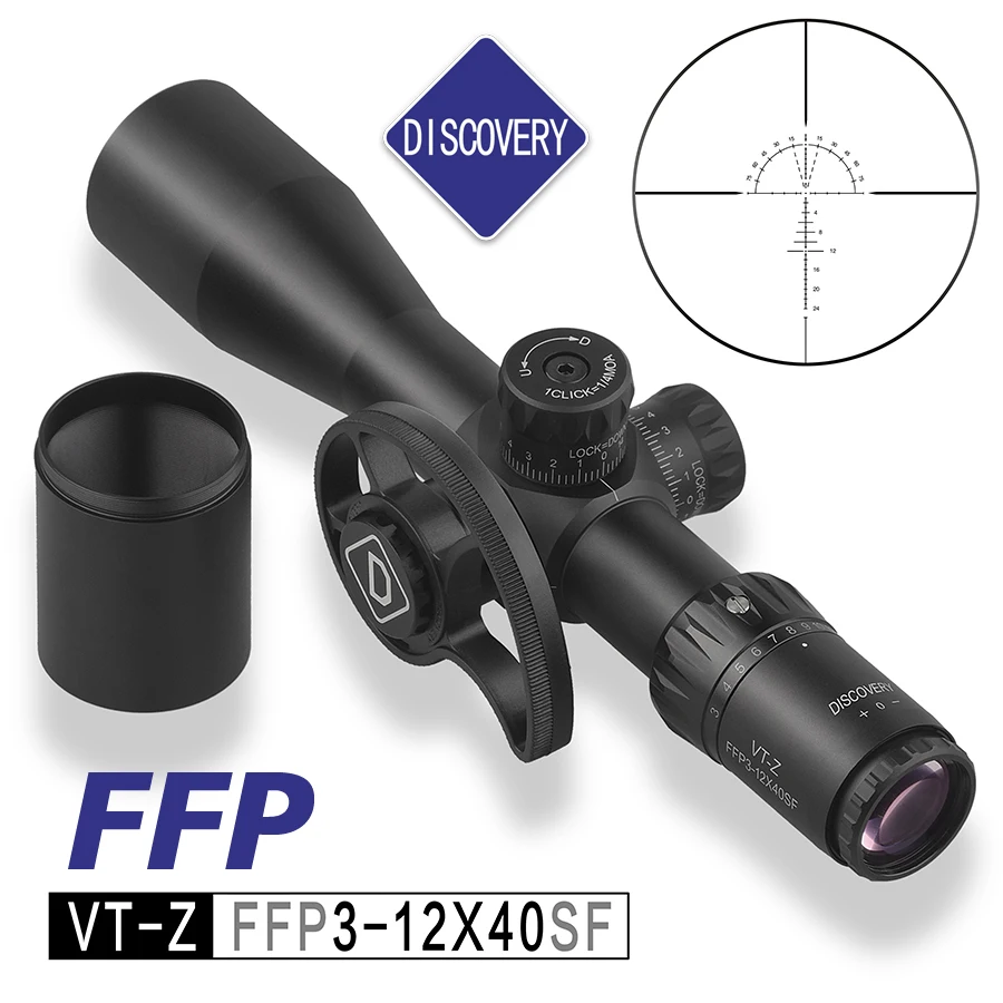 Прицел Discovery VT Z FFP 3 12X40SF первый фокусный плоскость боковой Параллакс охотничий