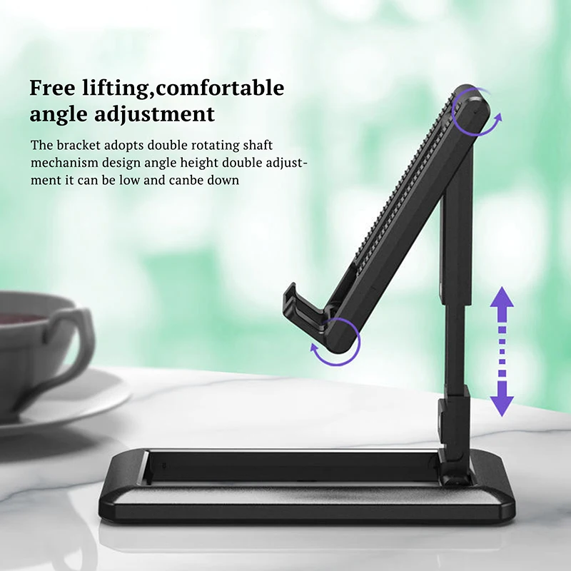 Foldable Tablet Mobile Phone Desktop Phone Stand for iPad iPhone Samsung Desk Holder Adjustable Desk Bracket Smartphone Stand adjustable phone stand