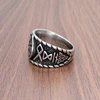 Punk Silver Color 316L Stainless Steel Viking Norse Mythology Odin Ring Men's Amulet For Him Creativity Gift 6