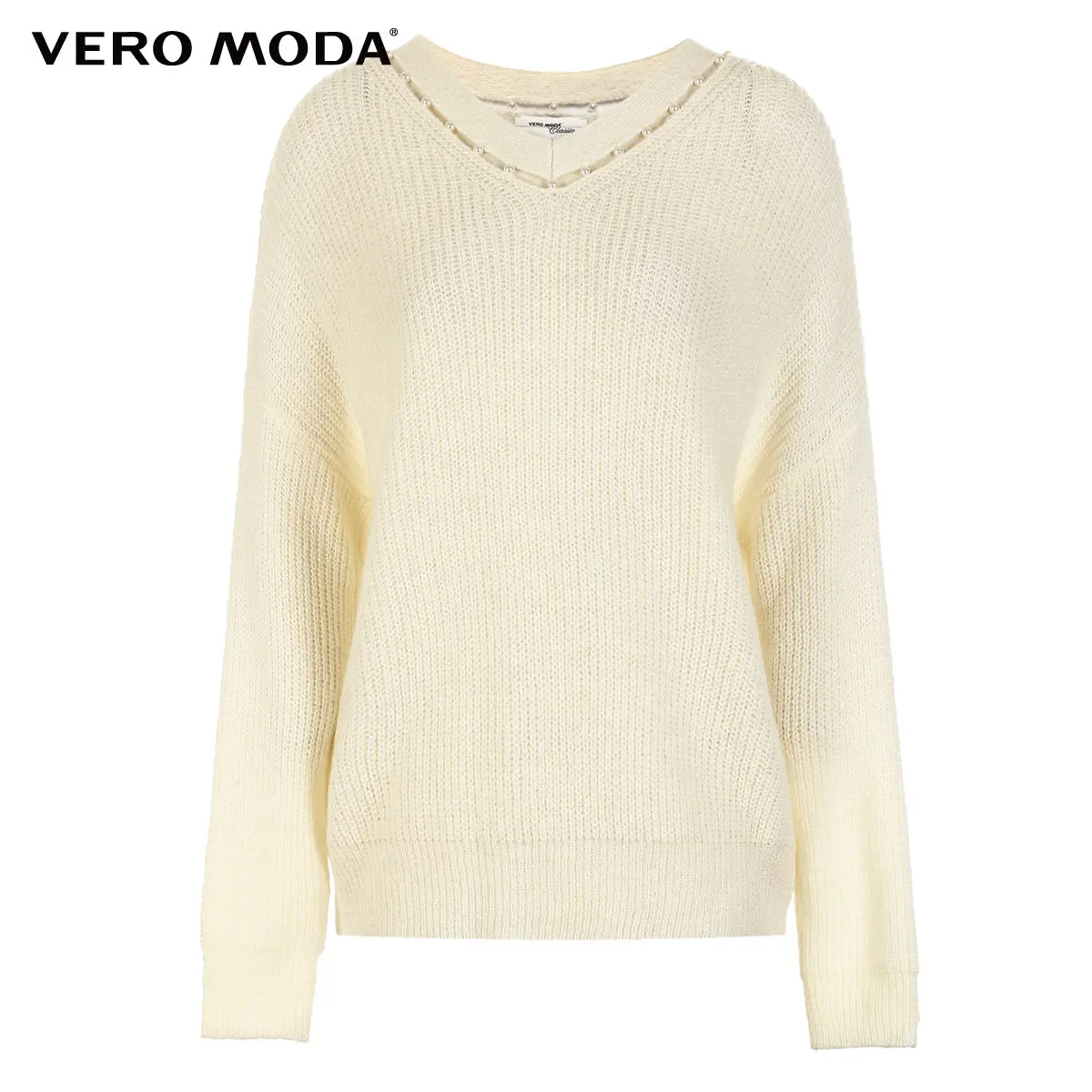 Vero Moda женский свитер из чистой шерсти с v-образным вырезом из мохера | 318313529