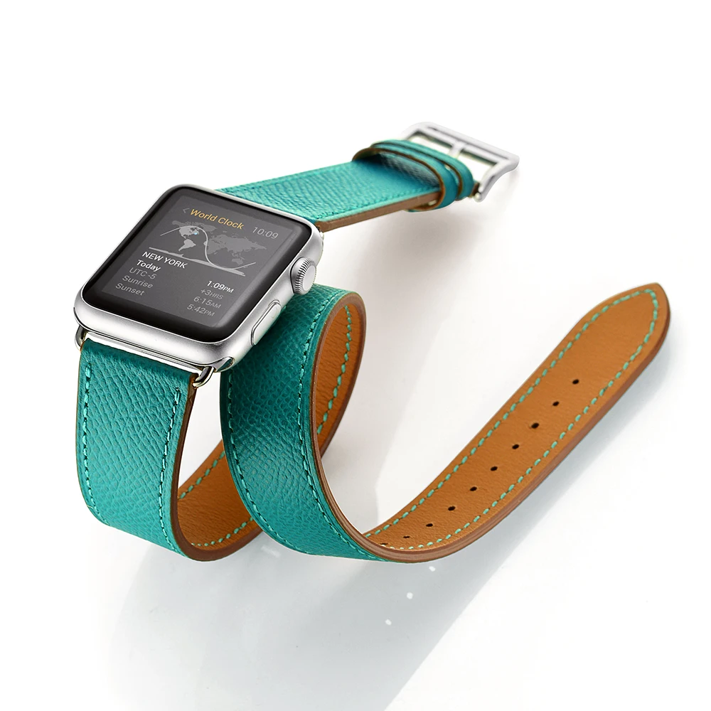 Двусторонний ремешок из натуральной кожи для Apple Watch 38/42 мм iwatch Ремешки для наручных часов Reloj аксессуары для часов