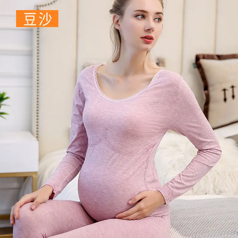 Pregnant Women Pants Suit Fashion Maternity Clothes Winter Pregnancy Pajamas Set Cozy Underwear Spring Autumn Clothing - Цвет: 5
