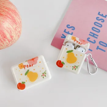 

For Airpods 2 Case AirPods Pro Case Fruit Blueberry Pear Silicon High Quality Wireless Earphone Protective Cover for AirPods