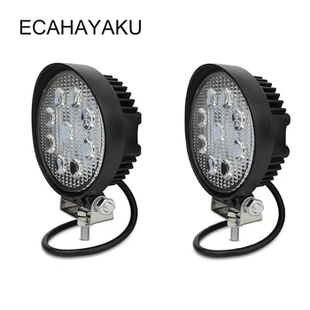 

ECAHAYAKU 2 Pcs DT Connector Plug 2 Pcs 4" Led Work Lights 27W Brightness 27W Led Work Lamp for Off-road Cars SUV Boats Trailers