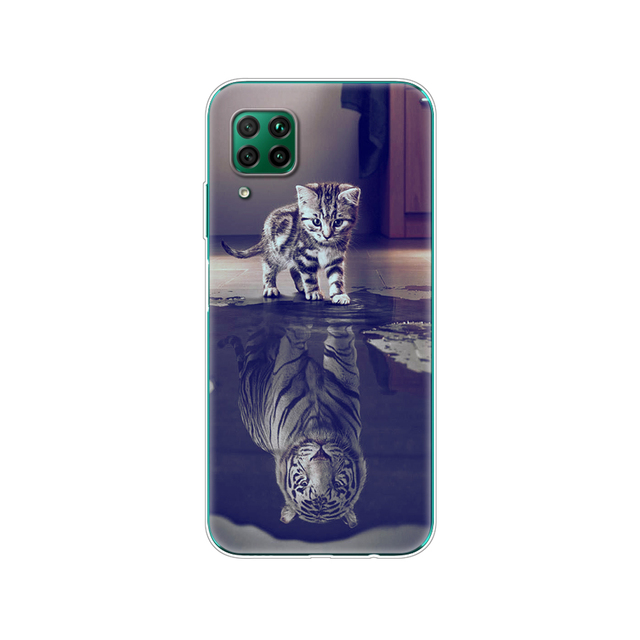 For Huawei P40 Lite 4G 5G Soft TPU Silicon Phone Cover For Huawei P40 Lite E P40Lite Bumper Coque Skin shockproof black