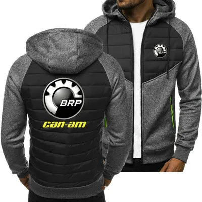 

2020 New Men Hoodies BRP Can-Am Spring Autumn Jacket Casual Sweatshirt Long Sleeve Zipper Hoody