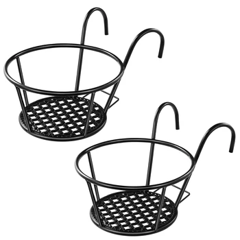

2 PCS Metal Flowerpot Iron Art Metal Planter Flowerpot Stand for Home