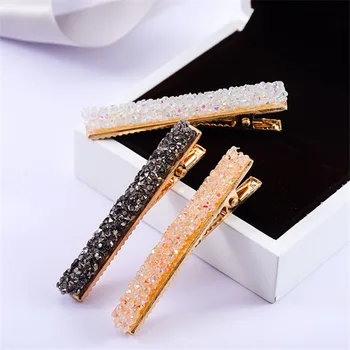 

2019 New Fashion Shiny Rhinestone Crystal Pearl Hair Clip Hairpins Barrettes For Girl Women Headwear Hair Accessories