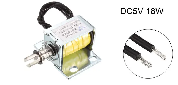 DC5V 0.8N 10mm Uxcell 1 шт. пуш-ап Тип соленоид Электромагнит постоянного тока 5/6/12/24/36/48V 40/200/800g 0,8/21N 10 мм открытая рамка Тип прямолинейного движения с хорошим качеством - Цвет: DC5V 0.8N 10mm
