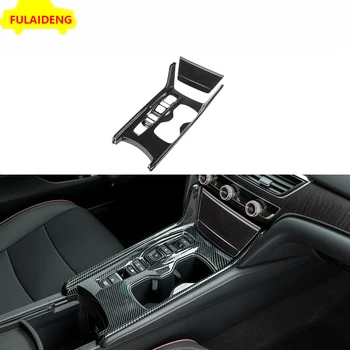 

2pcs For Honda Accord 2018 2.0t ABS Carbon fiber Interior Gear Shift Box Panel Cover Car Styling Accessories