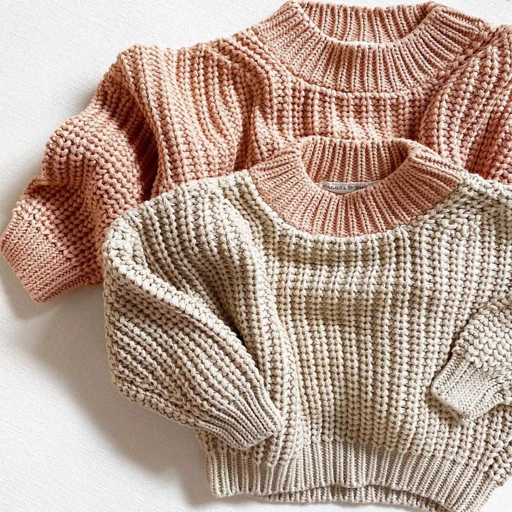 

Kids Sweaters Brand New Autumn Winter Boys Girls cute pretty Thick Cardigan Baby Child Outwear Clothes