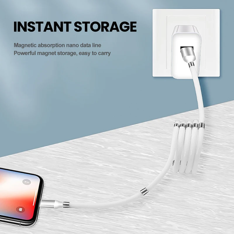 Кабель Micro Type c 1 м 2 4 А кабели для передачи данных с магнитным поглощением