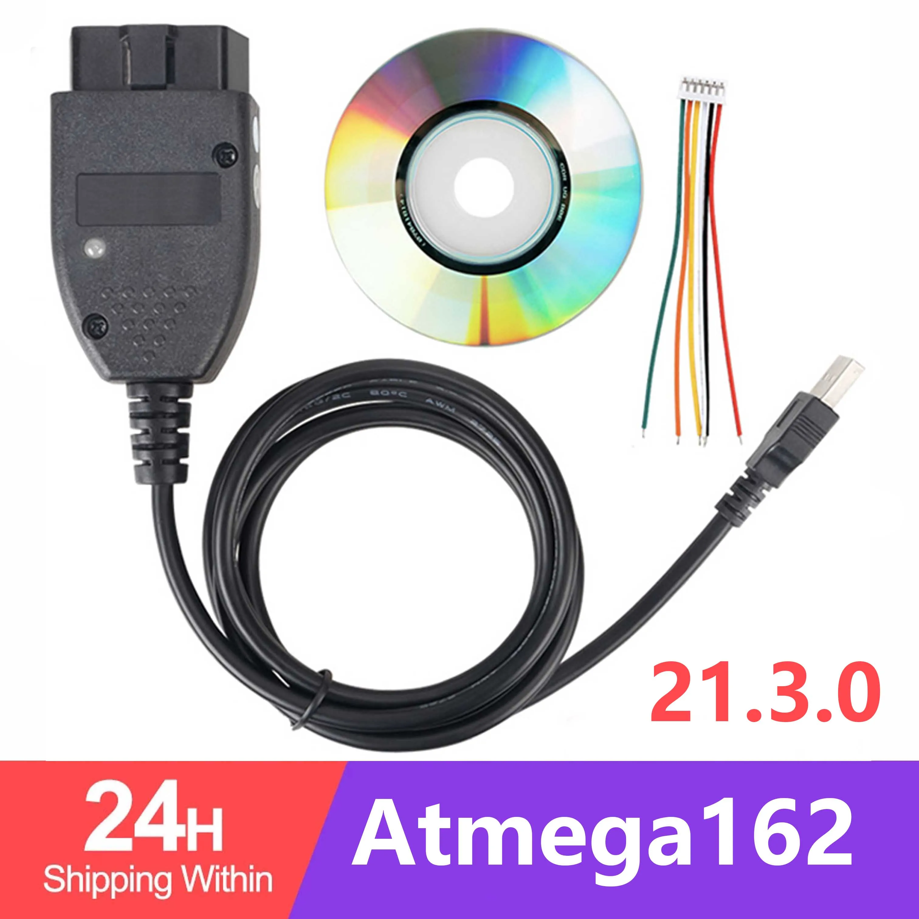 Mejor Compra VAG COM 20.12.0 VAGCOM 21.3.0 hex puede interfaz USB para VW AUDI Skoda Seat VAG 20.4.2 checo inglés ATMEGA162 + 16V8 + FT232RL Jlwje9lODxD