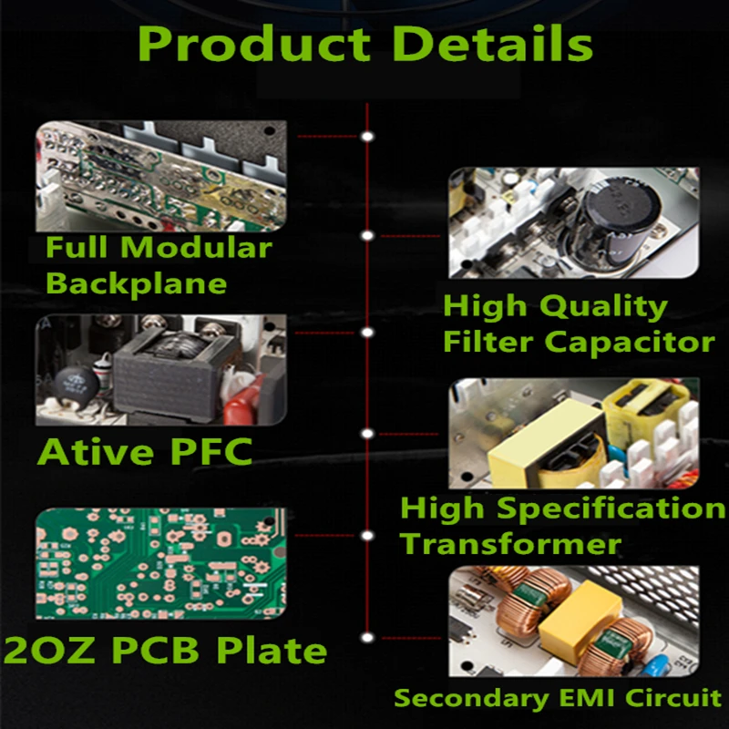 New Original PC PSU For Golden Field Brand Full Module Double CPU Broad ...