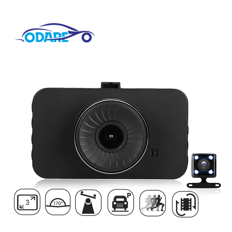 

Odare Car DVR Full HD 1080P Dash Camera Vehicle Cam 170 degree wide Angle in Car Video Recorder Dash Camera With Night Vision