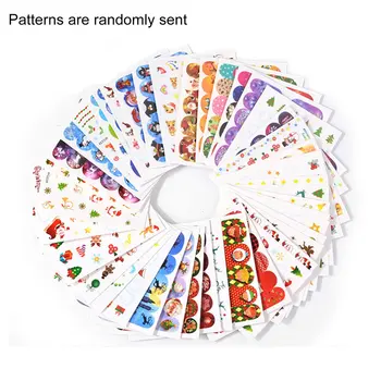 

20/25/45 PCS Sweet Christmas Nail Sticker Stylish Xmas Printing stickers for Nail Paper Nail Art Decoration DIY Tool
