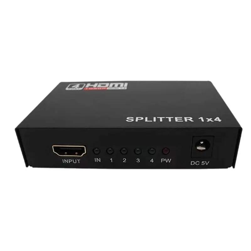 HD 4K 4-портовый коммутатор сплиттера HDMI 1080P 3D 1 в 4 концентратор 1x4 Ретранслятор адаптер