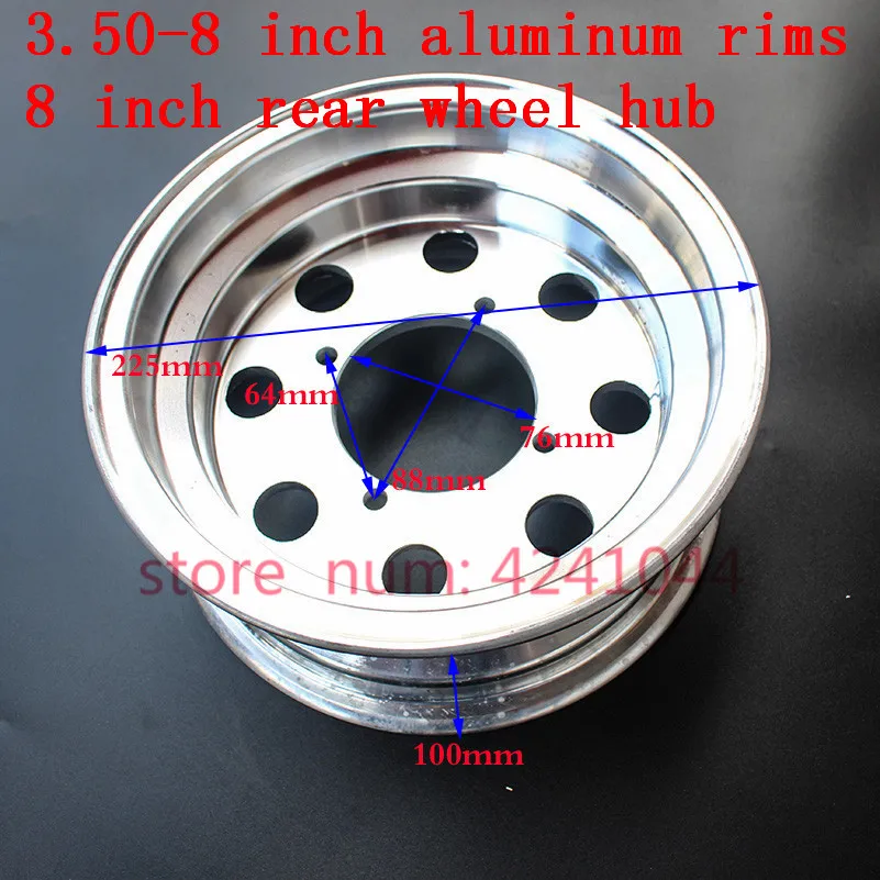 3.50-8'' rear rims for Monkey Bike Small Monkey Motorcycle Wheel Modified 8 Inch Electroplated hub Adaptable 130/50-8 tire tyre