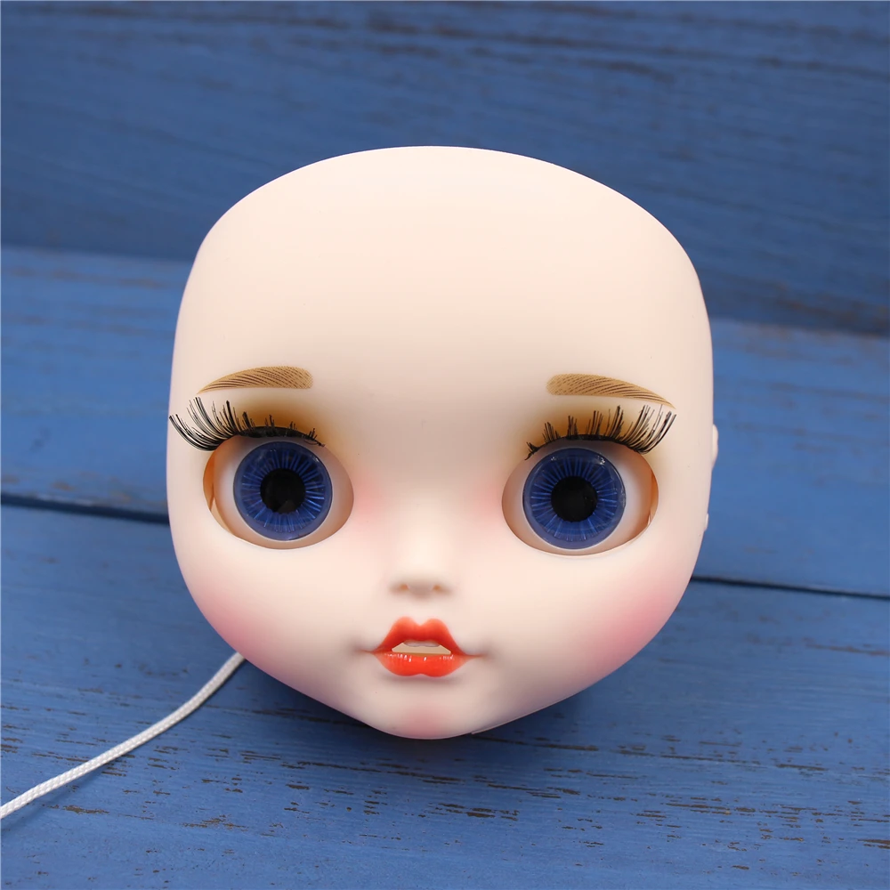 Neo Blythe Doll Matte Faceplate with Makeup, Mouth & White Skin 10