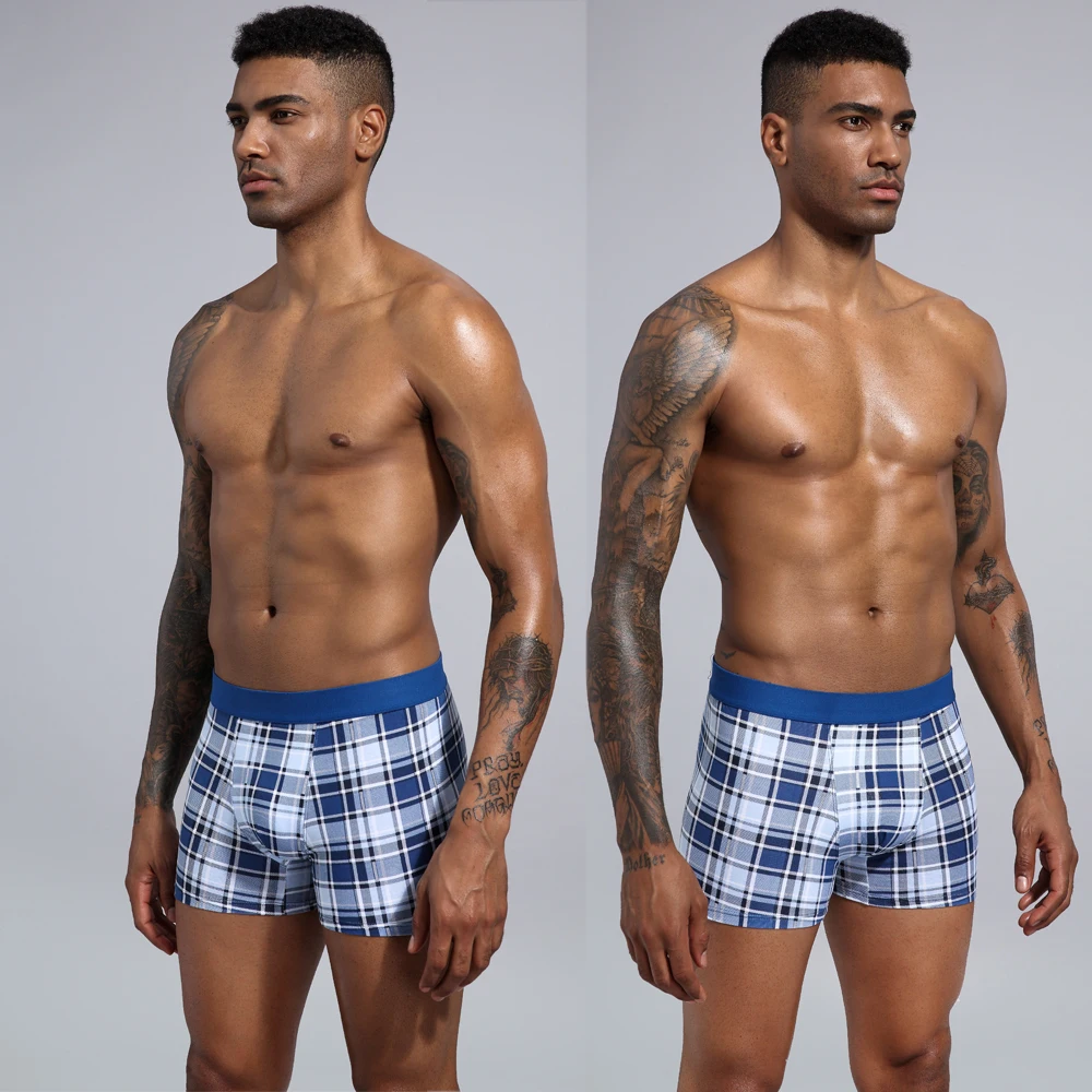 Boxer Shorts Men Underwear European Plus Size Men Boxers Mens Underwear Boxers Cotton Men Boxer Shorts Men Underpants trunks 1pc