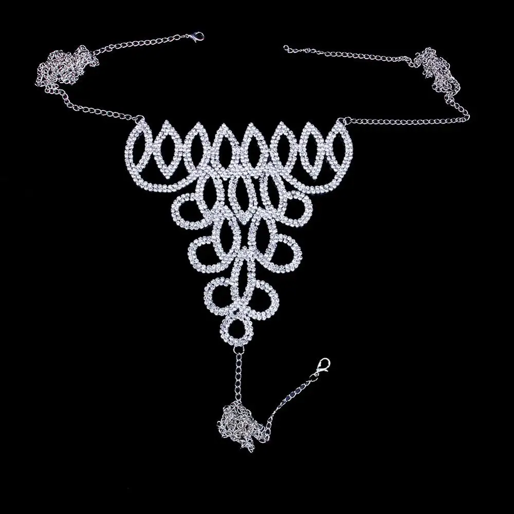 Stonefans ручной работы кристалл Bling сексуальное нижнее белье комплект цепочка для