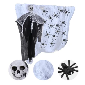 

1 set Skull Hanging Decor Luminous Halloween Hanging Ornament Hanging Ghost