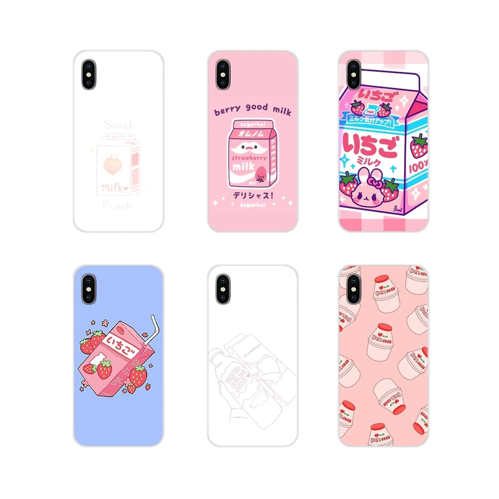 Kawaii японская клубника молоко для LG G3 G4 Mini G5 G6 G7 Q6 Q7 Q8 Q9 V10 V20 V30 X Power 2 3 K10 K4 K8 2017 Модный