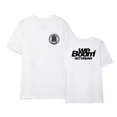 Kpop NCT DREAM Album WE BOOM с таким же коротким рукавом футболки свободные мужчины и женщины Летний стиль 2 стиль печати - Цвет: C