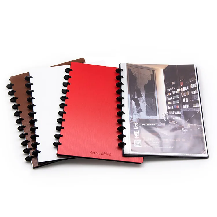 

A4 Information Book 20 Pages Mushroom Hole Data Book Music Sheet File Storage Book PP Material Office Document Preparation Book