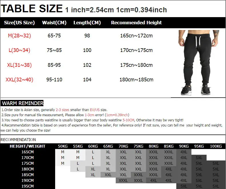 Newest Mens Sweatpants Autumn Winter Man Gyms Fitness Bodybuilding Joggers Workout Trousers Men Casual Cotton Pencil