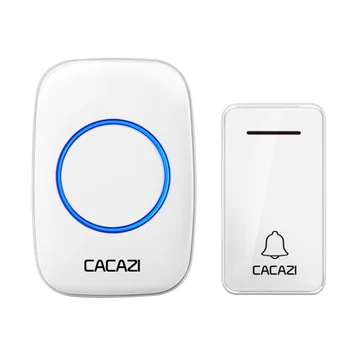 

CACAZI FA10 Self-powered Wireless Music Doorbell Waterproof No battery Calling Doorbell Chime 1 Button 1 Receiver Security