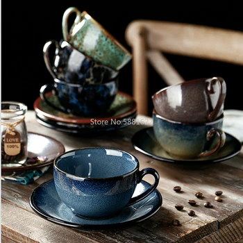 

250ml European Small Luxurious Pull Flower Coffee Cup Saucers Suit Glass Concise Household Ceramics Coffee Mug Black Tea Teacup