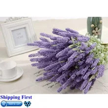 Новое поступление 1 шт. фиолетовый 12 голов яркие Лавандовые искусственные цветы букет домашний Свадебный садовый декор