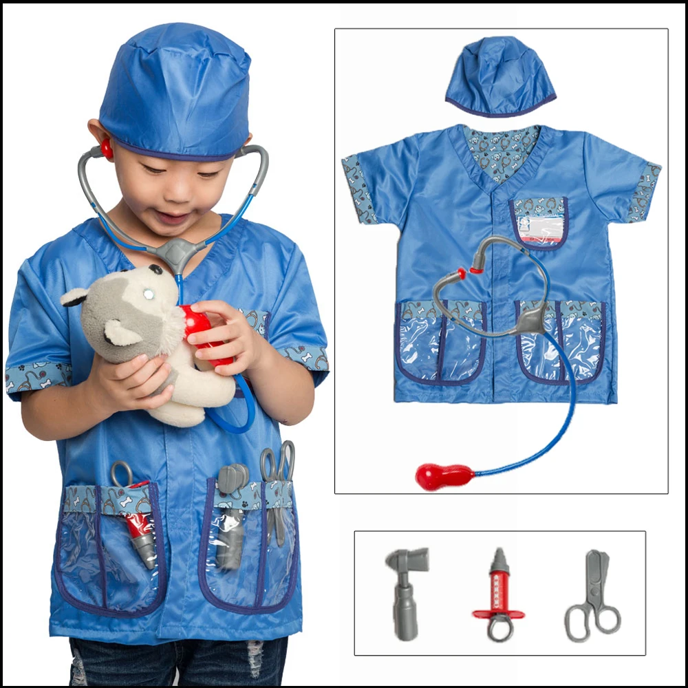 Umorden Kids Child Doctor Veterinarian Costume Cosplay Kindergarten