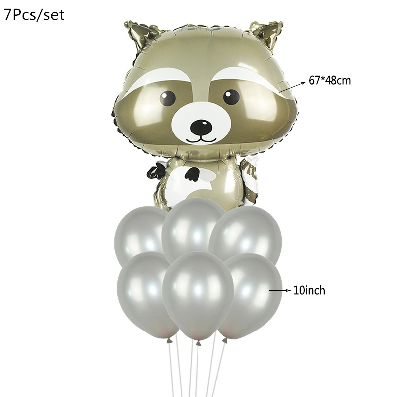 Jungle Animal Balloons Happy Birthday Banner for Jungle Party Decorations Baby Shower Birthday Safari Party Supplies Favors
