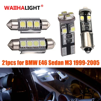 

21pcs/set Auto LED Interior Light Dome Map Car Lamp Kit License Plate Light Bulbs for BMW E46 Sedan M3 1999-2005 Led Light Bulbs