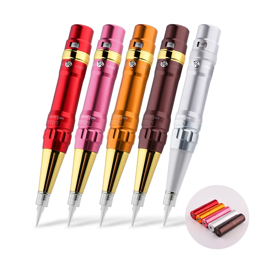  5 Colors Wireless Permanent Makeup Tattoo Machine Microblading Rechargeable Eyebrows Tattoo Pen