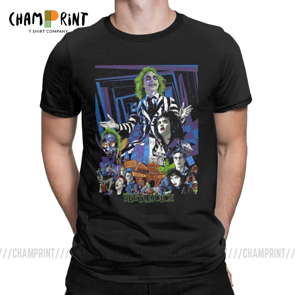 Новинка популярная Винтажная футболка от Beetlejuice американская Классическая из