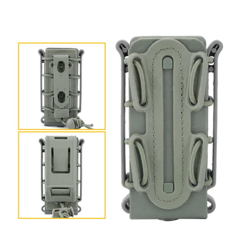 Лучший Fastmag Molle Чехол 9 мм Molle пистолет Mag военный подсумок кобура с зажимом для ремня мягкий чехол mag - Цвет: Зеленый цвет
