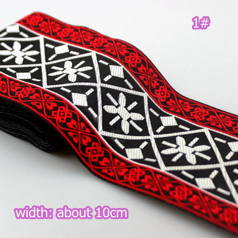 item 1--width 10cm 5 ярдов/партия 10 см в ширину африканская кружевная ткань свадебное платье лента вышивка кружева сценический костюм аксессуары кружево отделка Лента кружево - Цвет: item 1--width 10cm