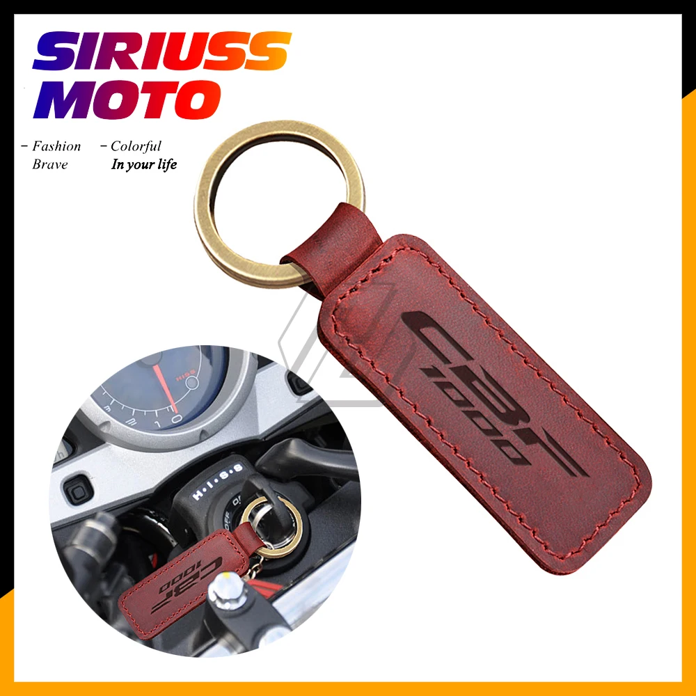 

Motorcycle Cowhide Keychain Key Ring Case for Honda CBF1000 CBF 1000 Keyring
