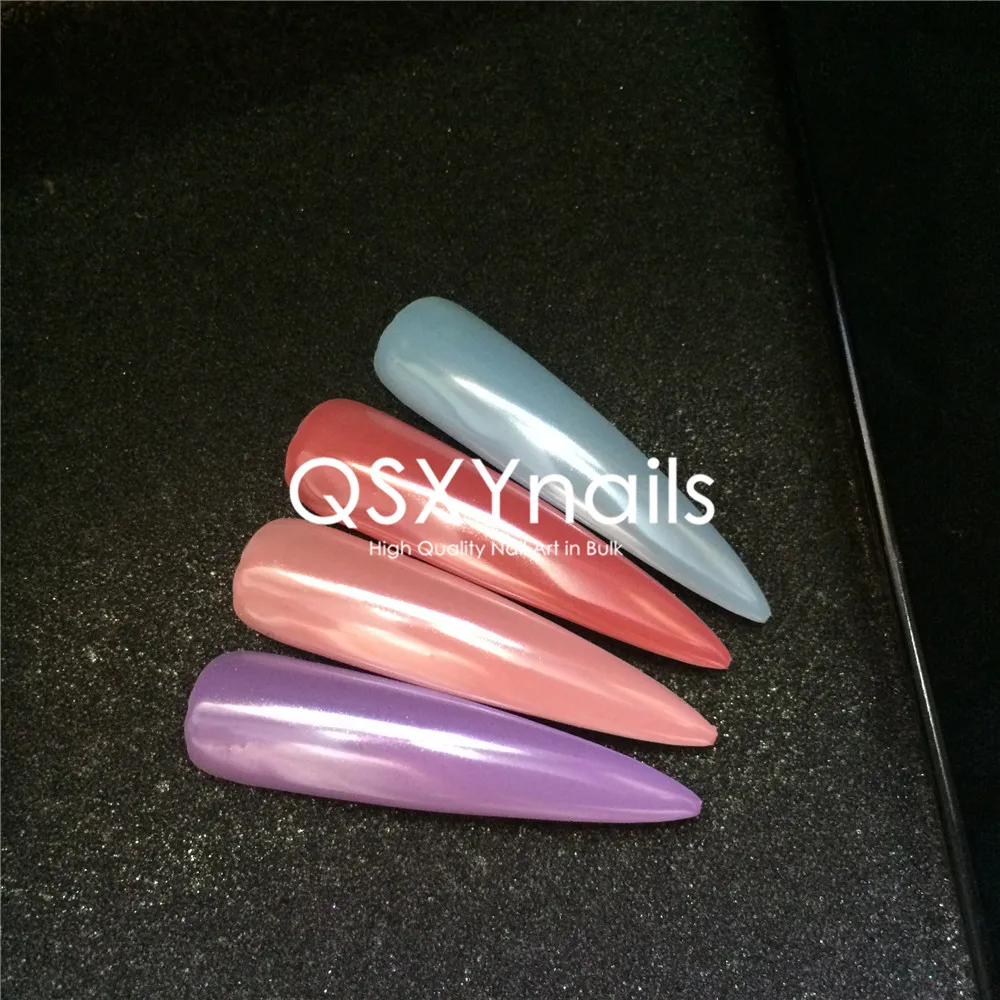 1 Jar White Chrome Pearl Mirror Powder Clear Effect High Grade Shell Power Ceramic Pigment Gel Nail Polish Nail Art Manicure