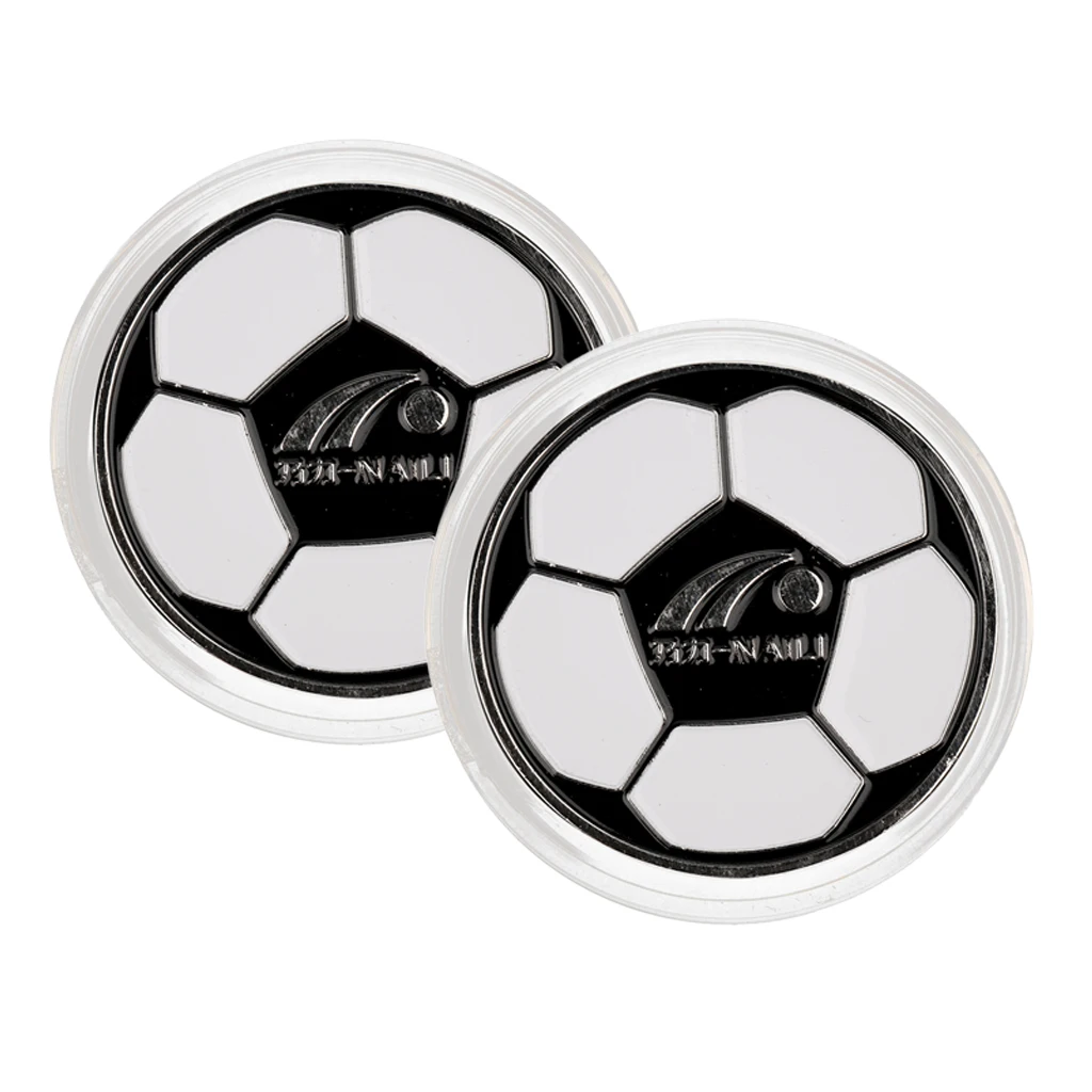 2 Piece Football Soccer Referee Flip Coin Judge Toss Coin Pick Side Finder With Plastic Carry Case