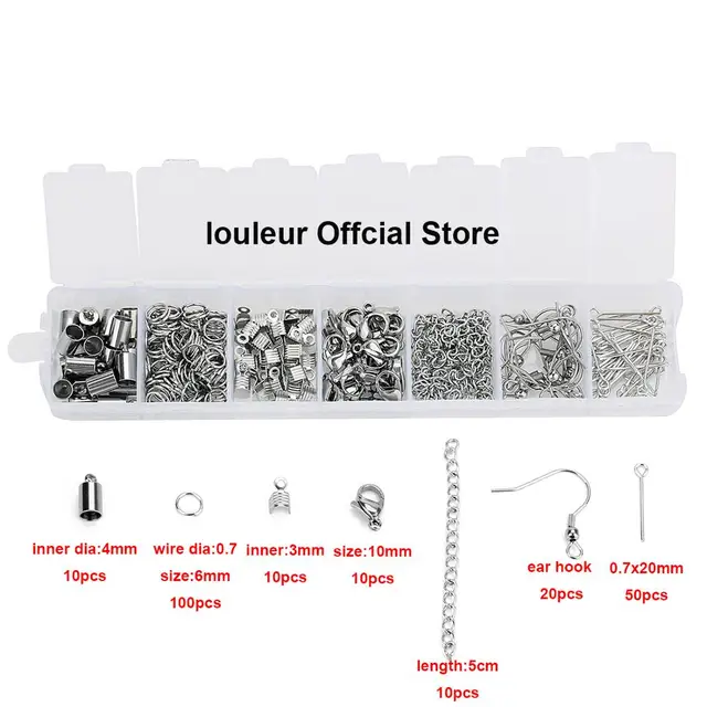 1box Ear Hook Jump Rings Split Rings Earring Hook Lobster clasp Pins Jewelry DIY Accessories DIY Jewelry Findings Making Kit 5